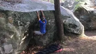 Bois Rond | 15 Bis Rouge | Les Grattons Laveurs | 6a | FONTAINEBLEAU BOULDERING