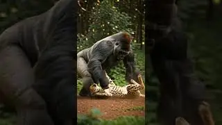 Instant Defense &mdash; Gorilla Sends Cheetah Packing Fast #wildlife #nature #animal