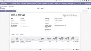 How to calculate Sales Estimate from Job Cost Sheet | Odoo Apps Features | #odoo #cost #calculation