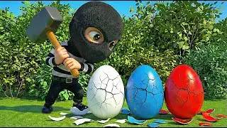 😭 Mother Hen is Crying The Sad Story of the Stolen Eggs 🐔💔 (Red White & Blue)