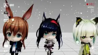 MMD - Arknights - Amiya & Blaze & Kal'tsit - NekoMimi Switch