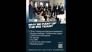 🌟 Elevate your real estate career in Miami with IRG!
