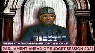 President Kovind addresses joint session of Parliament ahead of Budget Session 2021