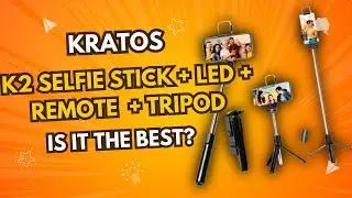 Kratos K2 Selfie Stick Tripod + LED Light + Bluetooth Remote | Best Vlogging & Selfie Gear 2025!?