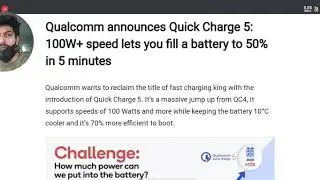 Tech News : 100W Qualcomm Quick Charge 5