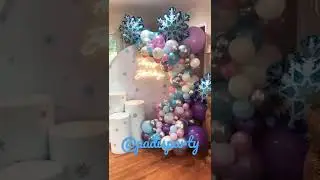 Frozen backdrop balloons #northhollywood #frozen #frozenparty #frozenbackdrop #balloon #northridge