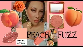 FULL FACE OF THE 2024 COLOR OF THE YEAR #pantone #peachmakeup #coloroftheyear