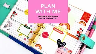 Mini Happy Planner| Horizontal Planner Spread | Before the Pen | Plan with Me