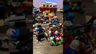 a tiny LEGO battle in progress ⚔️🧱 #lego #legoshorts #legobattle #minifigures #legoworld