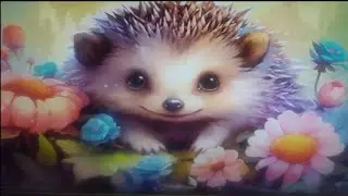 POP ART! BEAUTIFUL HEDGE HOG PAINTING!