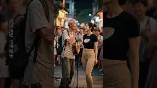 句句入心，唱出多少真情！深夜街头重温经典《说声爱我》，这对组合的氛围感太好了。#ai创作 #流浪歌手 #街头艺人 #街头唱歌