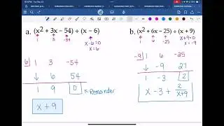MAT035 MOD2 F&G - Synthetic Division and The Remainder Theorem