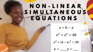 SOLVING NON-LINEAR SIMULTANEOUS EQUATIONS  #GCSE