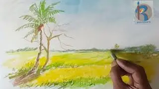 How to Draw Mustard Fields in Pastel/প্যাস্টেলে কীভাবে সরিষা ক্ষেত আঁকা যায় #painting #flowerart 