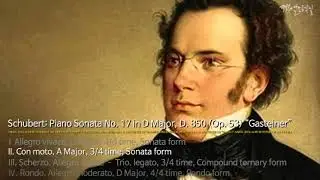 Schubert: Piano Sonata No. 17 in D Major, D. 850 (Op. 53) “Gasteiner”-Ⅱ. Con moto