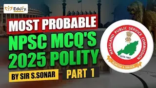 Polity MCQs for NPSC 2025 | Part 1 | By S. Sonar Sir | Most Important Questions for Prelims #npsc