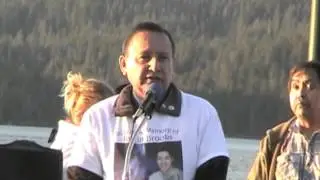 Candle light ceremony in memory of Justin Brooks and other aboriginal youth