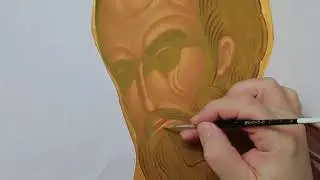 PAINTING RUBLEV&rsquo; SAINT PAUL FACE-  DEMO