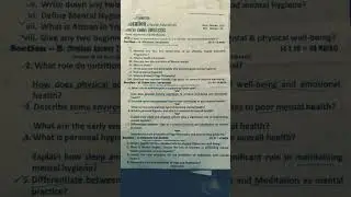Kashmir University previous year paper of education j3 (health education ) j2  5th sem ug
