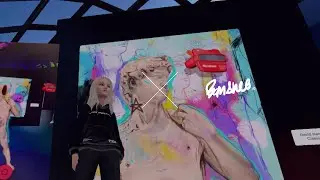 I exhibit my art at an event in a metaverse.