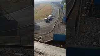 Baggage carrying tractor scared of jetblast at #mumbai airport #shorts