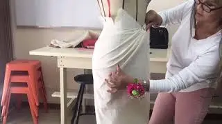 Drapeado de Falda traslapada