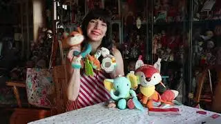 Infantino Spiral Car Seat Fox, Playtime Pal Elephant and Skip Hop Bandana Buddies Fox
