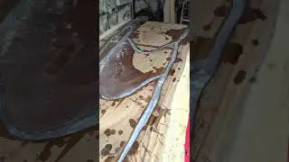 Live edge table w/bench ready to sand #art #resin #epoxy #wood #resinart #custom #interiordesign