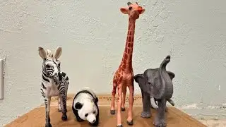 10 Wild Zoo Animal Toys for Kids 🦁🐘 | Learn Animal Names & Sounds
