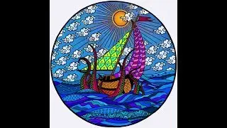Sea, ship and Kraken Mandala - Mandala barco, mar y Kraken