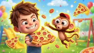 Naughty Boy & Milo Monkey Pizza Party 🍕 Fun Kids Story | Cartoon for Kids
