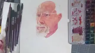 Portrait à l'aquarelle #watercolor #art #painting #indirillan 