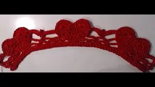 TUTORIAL N°7  BORDO CON CUORI UNCINETTO - CROCHET