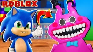 Can Baby Sonic ESCAPE Miss Happy's Toyshop??? | Chipmunk Plays Roblox