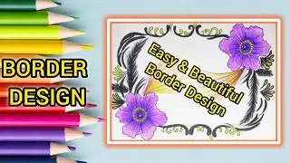 easy & beautiful border frame design for projects |frame design|border design #viral #art #drawing