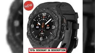 #Luxury Carbon Fiber Modification Kit for Samsung Galaxy Watch Ultra (2025) Fluororubber Strap for