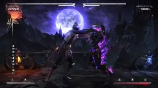 MKXL Imposter Shinnok 52% Throw Reset Combo on Cyber Smoke (Midscreen)