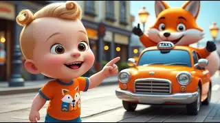 Fox Drives Taxi Around City | Fun Kids Song | Playful City Adventure Rhyme
