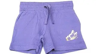 French Fashion Ani4Kids - French Terry Shorts, Toddler Girls, Butterfly Print