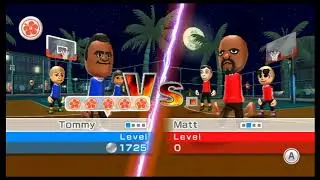 Wii Sports Resort - Basketball: Tommy Vs. Matt