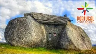 Stone House aerial 🥌 Casa do Penedo - Flinstones house - Fafe - 4K Ultra HD