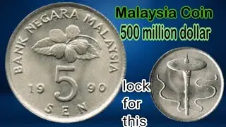 Malaysia 1990 Five Sen Coin Worth $589| Full Value, Rarity, Market Demand & History Old Coin Vault