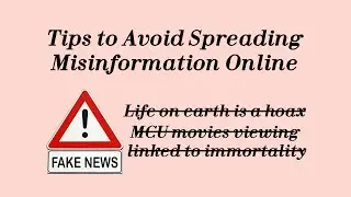 Tips to Avoid Spreading Misinformation