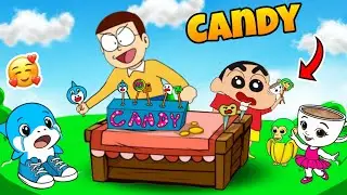 Shinchan & Nobita Open Brainrot Candy Shop 😱😱 | Shinchan And Nobita Game | Funny Game |