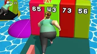 🍔🍕Fat Pusher🏋️🤸 Gameplay All Levels Android,ios