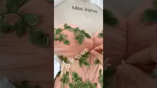 Making a corset off the shoulder peach midi dress #dress #sewing #prom #wedding #hautecouture