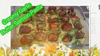 Creamy garlic butter salmon pasta