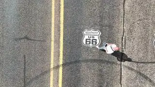 Welcome To Route US 66 at Midpoint  1139 West to Los Angeles   -^ - 1139 miles East to Chicago