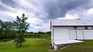 Ohio farm cloudy sunset ⛅️ real time & sounds, 6 August 2024