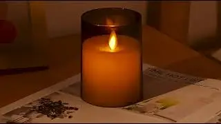 סט מנורות LED שולחניות בעיצוב נרות זכוכית איכותית, שלט רחוק וטיימר - משלוח חינם במחיר מבצע!